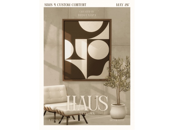 Maxis Match HAUS Artwork - The Sims 4 Custom Content