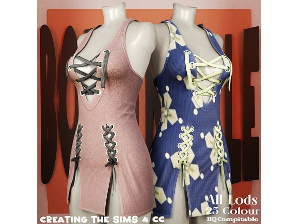 Alpha Boe_Loisha Anthi Dress - The Sims 4 Custom Content