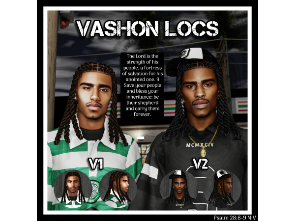 Sims 4 Alpha Male Afro Hairstyles CC: VASHON LOCS by khadijah551