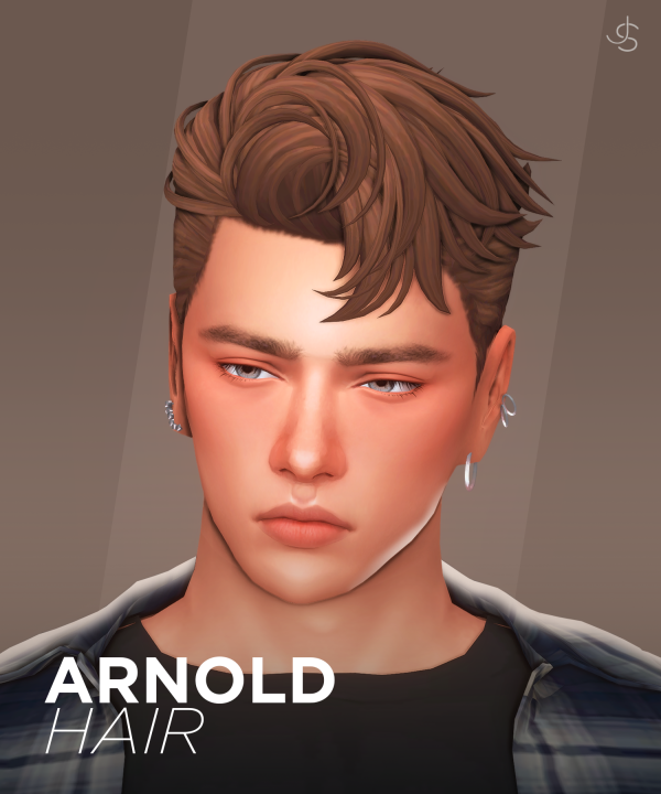 Maxis Match Arnold Hair by simsfinds - The Sims 4 Custom Content
