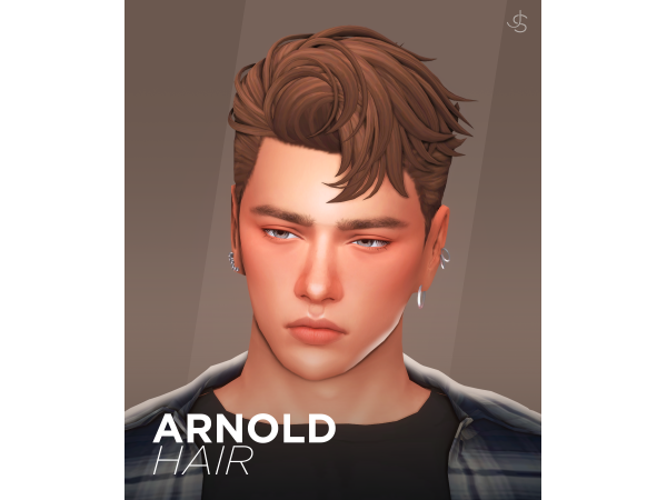 Maxis Match Arnold Hair by johnnysims - The Sims 4 Custom Content
