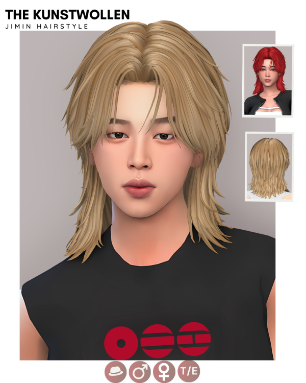 Maxis Match Jimin hairstyle by simsfinds - The Sims 4 Custom Content