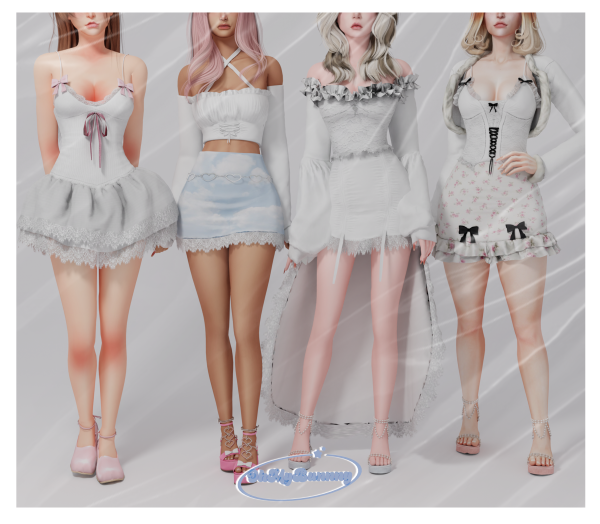 Alpha Lace and Ribbons Collection by ohmybunnny2 - The Sims 4 Custom Content