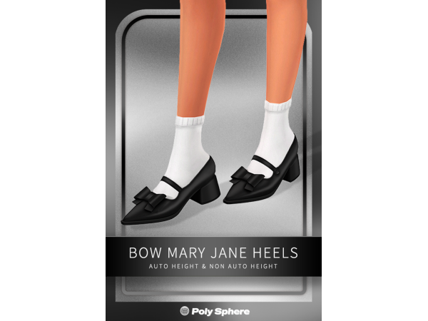 Mix Bow Mary Jane Heels - The Sims 4 Custom Content