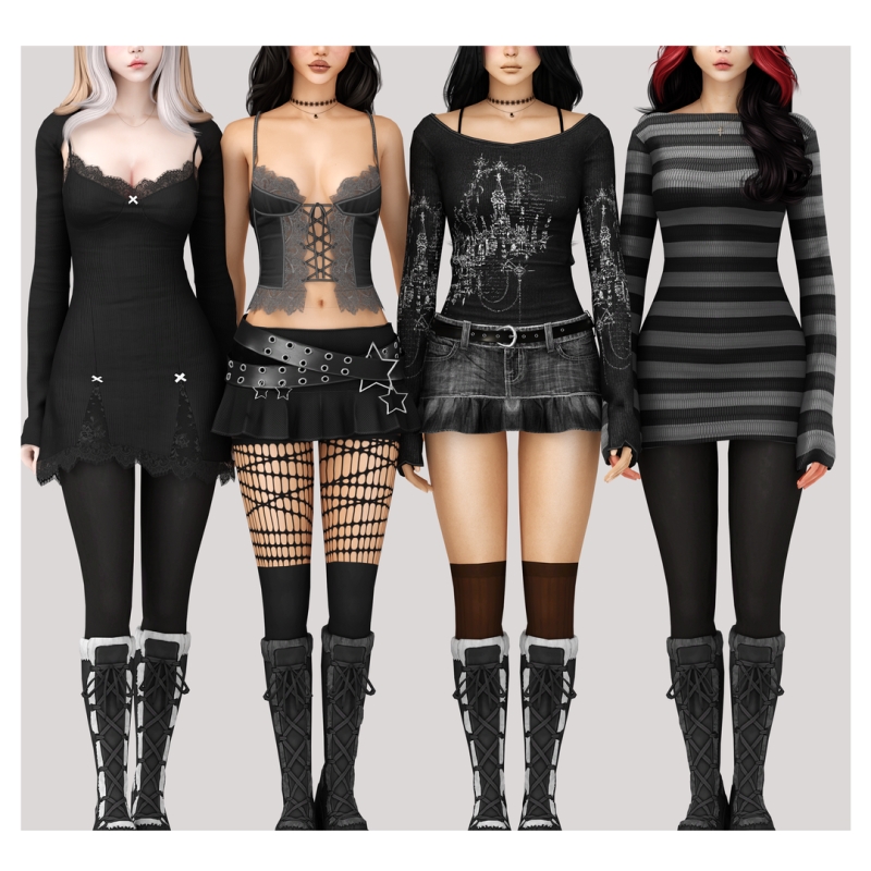 Mix Alt Girly Collection by babyetears - The Sims 4 Custom Content
