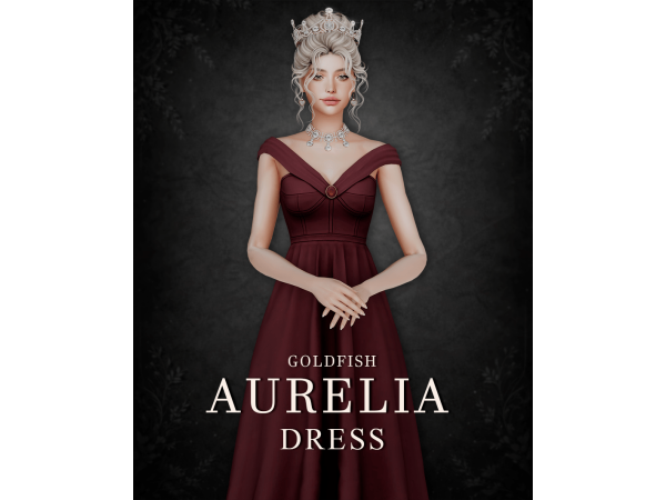 Mix GoldFish Aurelia Dress - The Sims 4 Custom Content