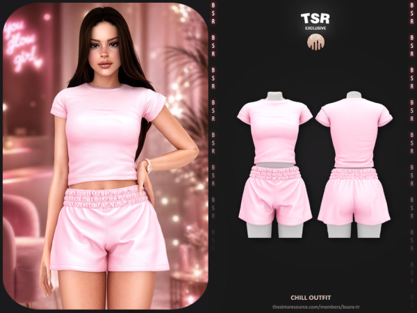 Alpha SET Chill Outfit - The Sims 4 Custom Content