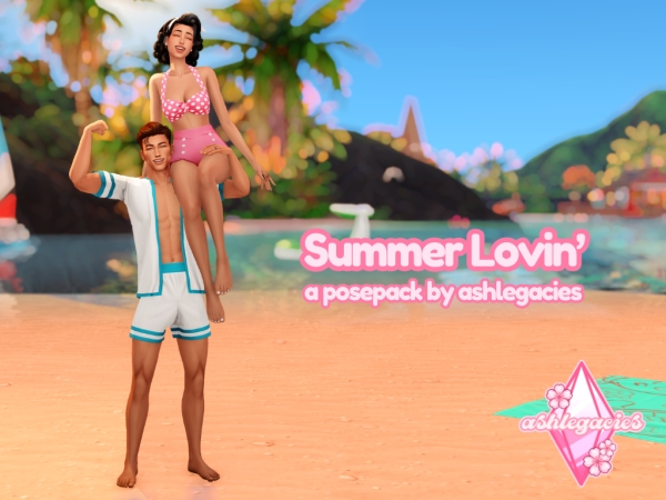 Mix Summer Lovin' Posepack - The Sims 4 Custom Content