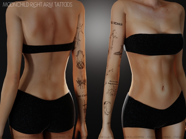 Mix Moonchild right ar tattoos - The Sims 4 Custom Content