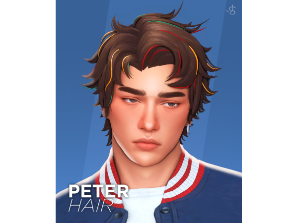 Maxis Match PETER PARKER HAIR by johnnysims - The Sims 4 Custom Content