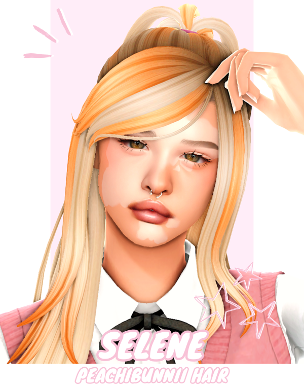 Maxis Match Selene Hair by simsfinds - The Sims 4 Custom Content