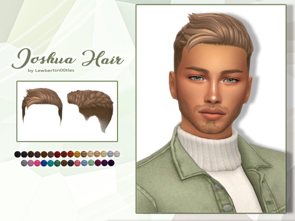 Maxis Match Joshua Hair by Lewbertsn00tles - The Sims 4 Custom Content