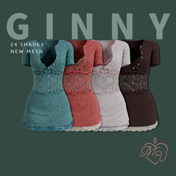 Mix Ginny Dress by simsfinds - The Sims 4 Custom Content