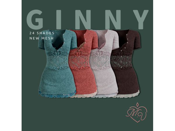 Mix Ginny Dress by MissValentine - The Sims 4 Custom Content