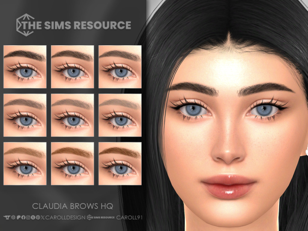 Alpha Claudia Brows HQ by Caroll912 - The Sims 4 Custom Content