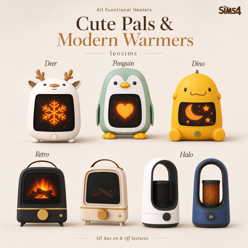 Mix Cute Pals and Modern Warmers by leosims4cc - The Sims 4 Custom Content
