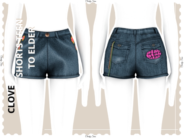Alpha Clove Jeans Shorts Teen to Elder - The Sims 4 Custom Content