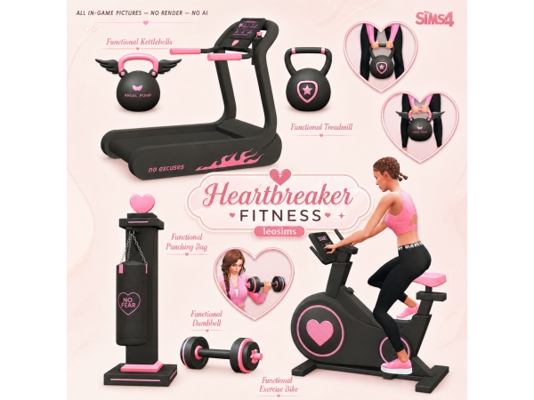 Mix Heartbreaker Fitness - The Sims 4 Custom Content