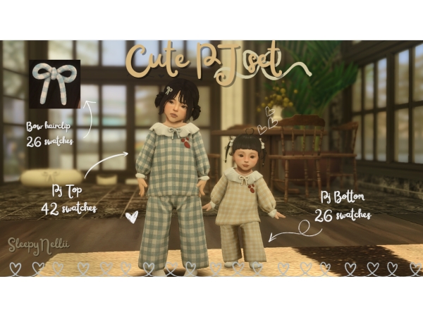 Maxis Match Cute PJ set (Toddler) - The Sims 4 Custom Content