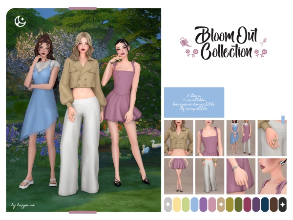 Maxis Match Bloom Out Collection - The Sims 4 Custom Content