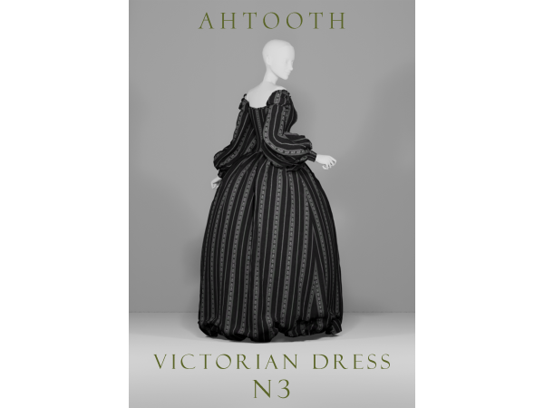 Maxis Match VICTORIAN DRESS N3 by ahTooth - The Sims 4 Custom Content