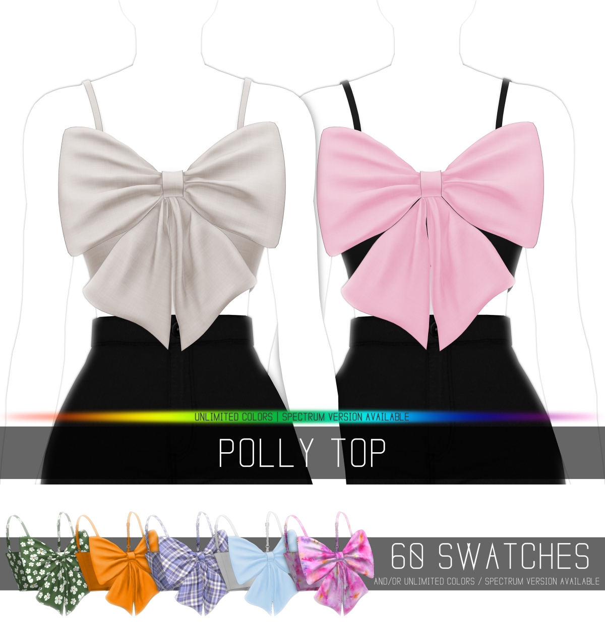 Alpha POLLY TOP by simsfinds - The Sims 4 Custom Content