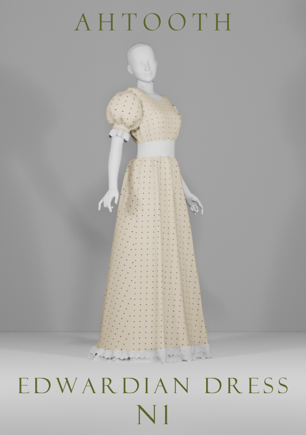 Maxis Match EDWARDIAN DRESS N1 by simsfinds - The Sims 4 Custom Content