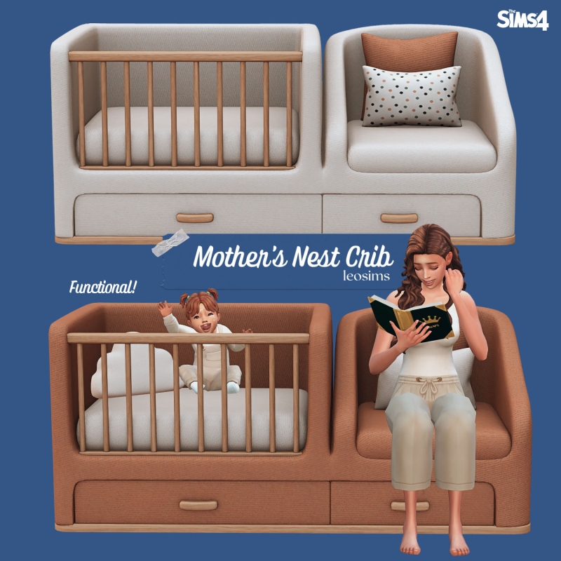 Mix Mother's Nest Crib by leosims4cc - The Sims 4 Custom Content