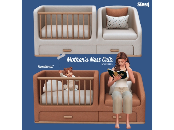 Mix Mother's Nest Crib - The Sims 4 Custom Content