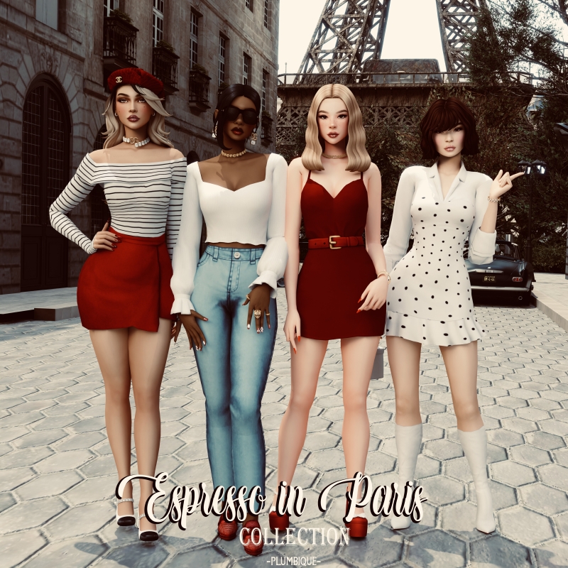 Maxis Match Espresso in Paris Collection - The Sims 4 Custom Content