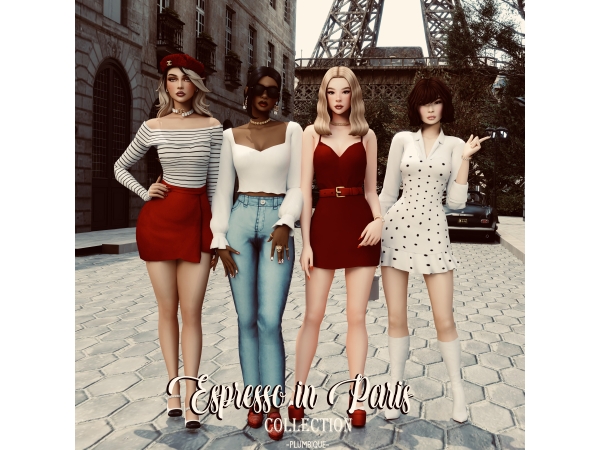 Maxis Match Espresso in Paris Collection - The Sims 4 Custom Content