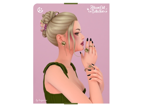 Maxis Match Earrings Bracelets Rings Bloom Out Collection - The Sims 4 Custom Content