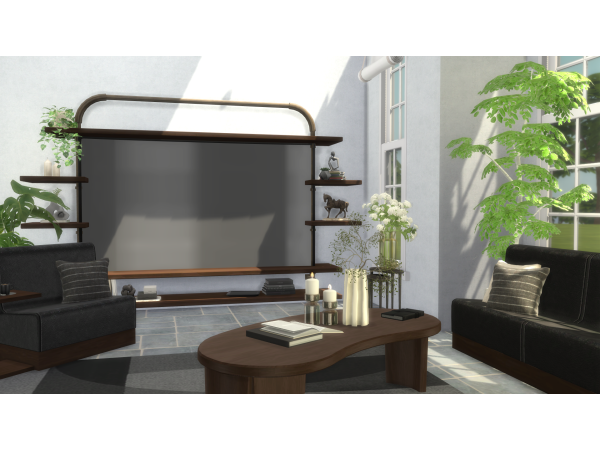 Maxis Match Den Stucco Walls - The Sims 4 Custom Content