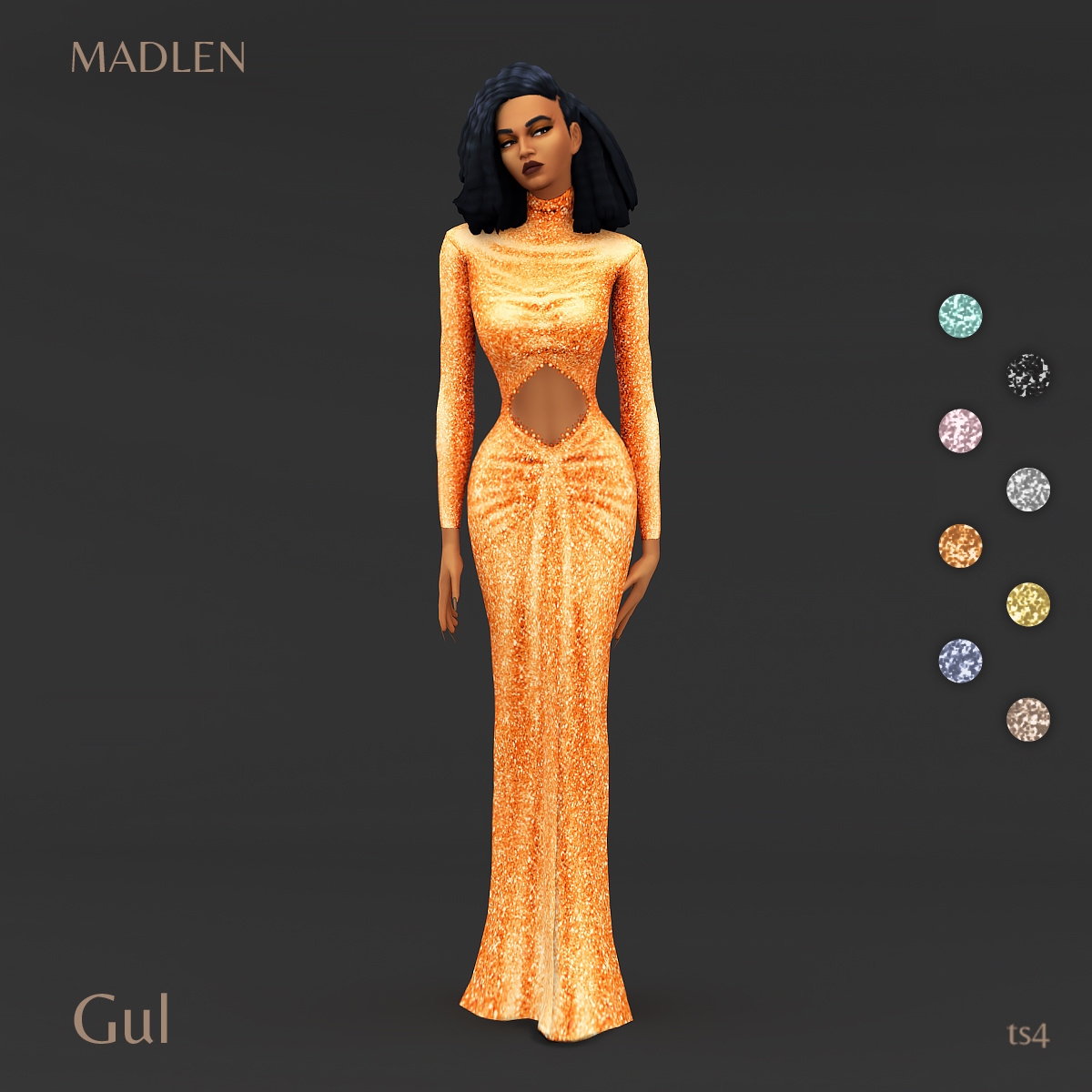 Maxis Match Gul Dress by madlensims - The Sims 4 Custom Content