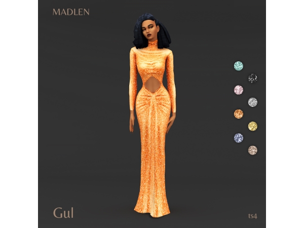 Maxis Match Gul Dress by Madlen - The Sims 4 Custom Content