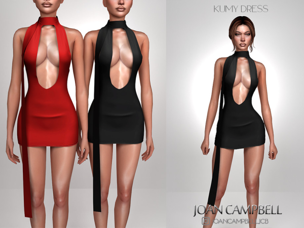 Alpha KUMY DRESS by Joan_Campbell_Beauty_ - The Sims 4 Custom Content