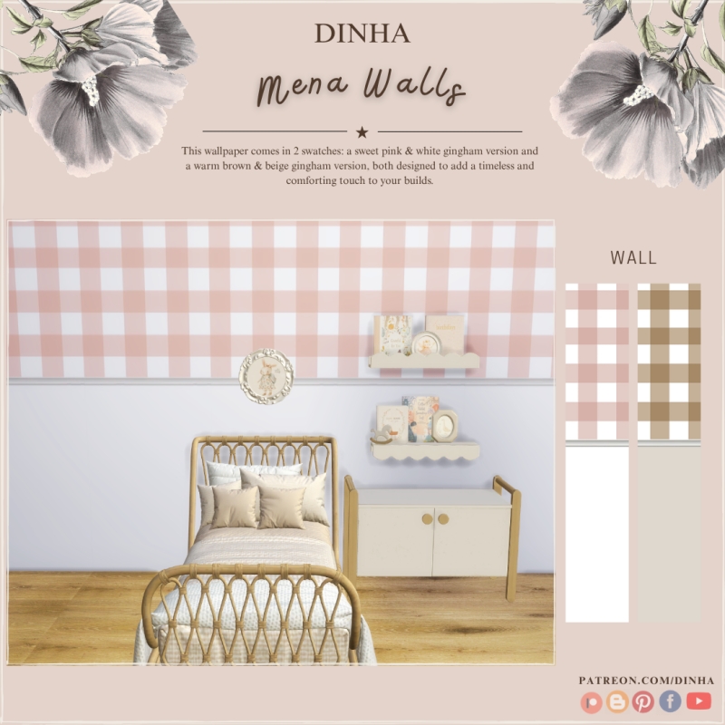 Alpha Mena Walls (Free) by dinhagamer - The Sims 4 Custom Content
