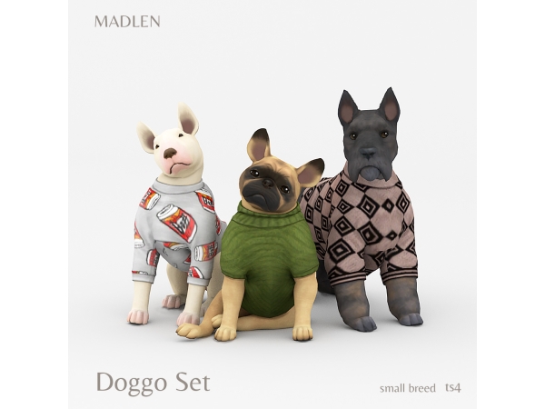 Maxis Match Doggo Set by MadlenSims - The Sims 4 Custom Content