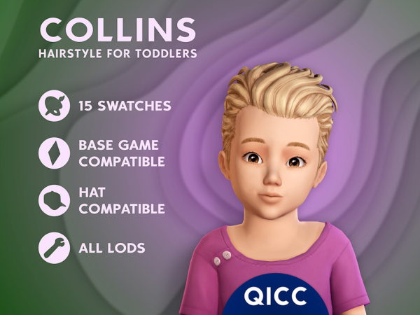 Maxis Match Collins Hair - The Sims 4 Custom Content