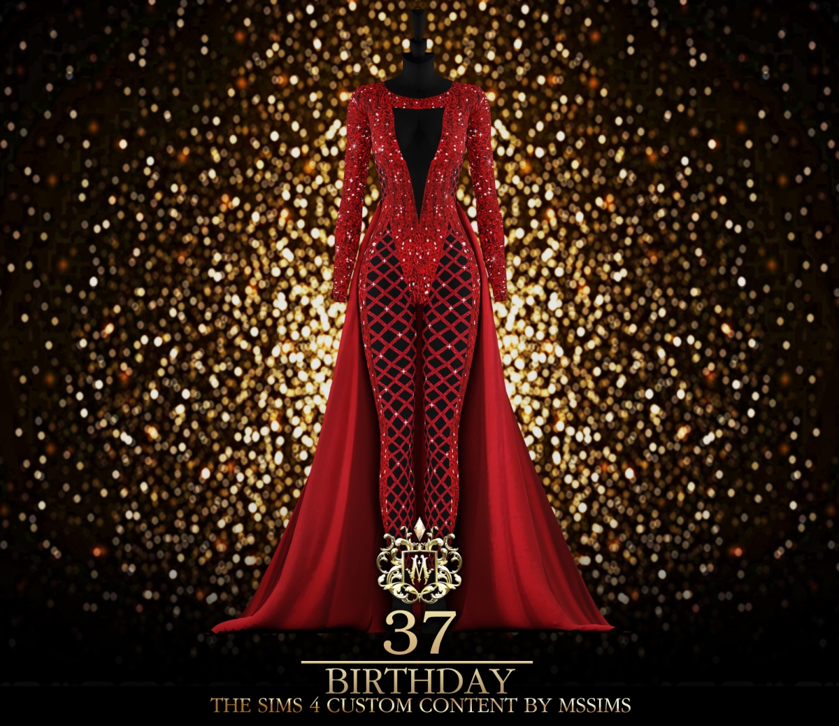 Alpha BIRTHDAY JUMPSUIT by simsfinds - The Sims 4 Custom Content