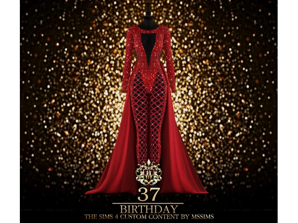 Alpha BIRTHDAY JUMPSUIT by MSSIMS4 - The Sims 4 Custom Content