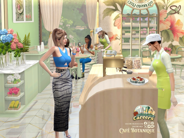 Mix Cafe Botanique The Barista - The Sims 4 Custom Content