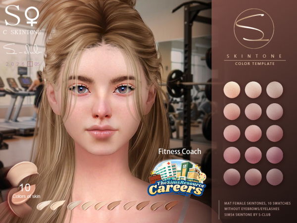 Alpha S CLUB FEMALE SKINTONES Careers Collection Club by S - The Sims 4 Custom Content