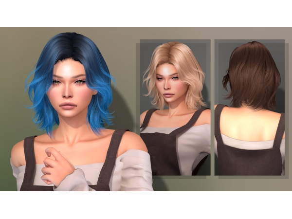 Alpha CHAINREACTION HAIRSTYLE by Newsea - The Sims 4 Custom Content