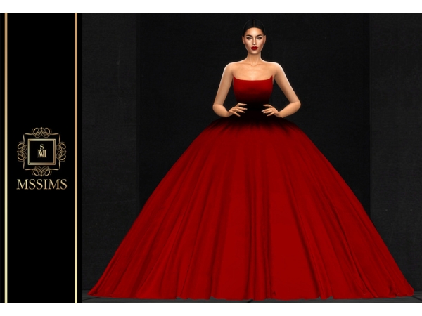 Alpha mssims POEM COUTURE 2019 GOWN - The Sims 4 Custom Content