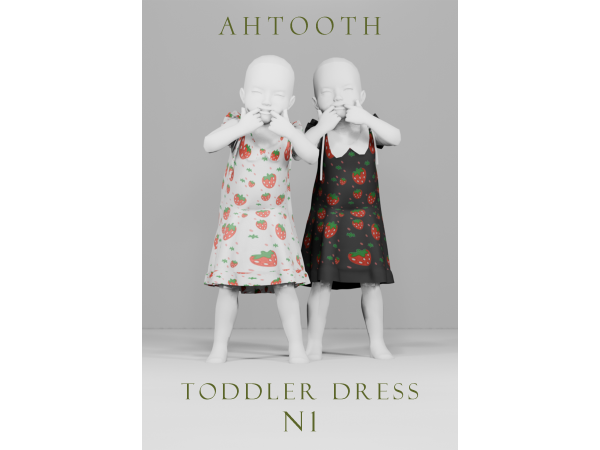 Maxis Match TODDLER DRESS N1 by ahTooth - The Sims 4 Custom Content