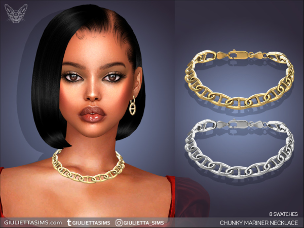 Alpha Mariner Chunky Necklace - The Sims 4 Custom Content
