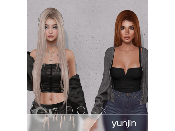 Alpha DOUX Yunjin Hairstyle - The Sims 4 Custom Content