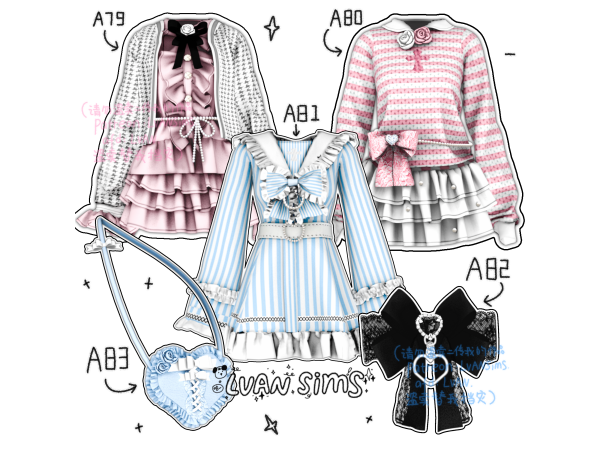 Mix [LVAN]Collection 11 A79 A80 A81 A82 A83 - The Sims 4 Custom Content
