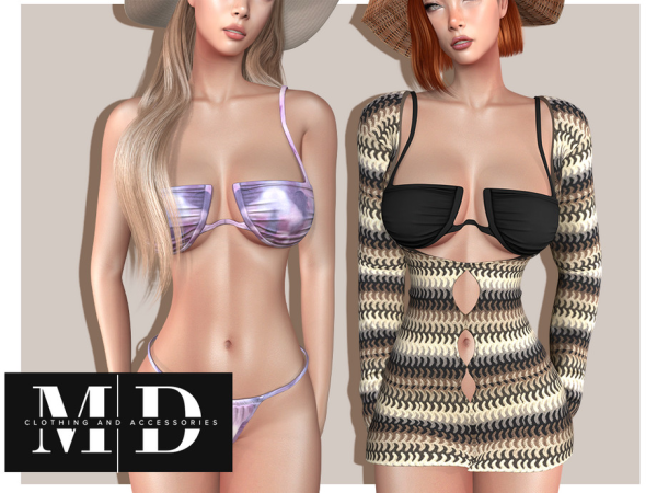 Alpha swim set women's beach - The Sims 4 Custom Content